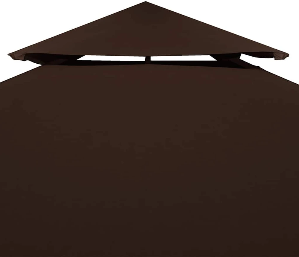 Pavėsinės uždangalas, 2 pakopų, rudas, 4x3m, 310 g/m²