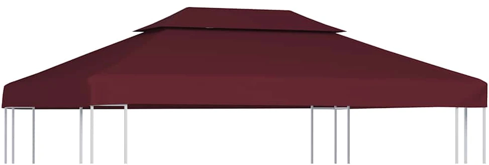 Pavėsinės uždangalas, bordo, 4x3m, 310 g/m²