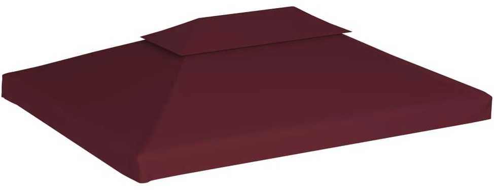 Pavėsinės uždangalas, bordo, 4x3m, 310 g/m²