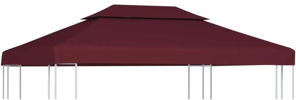 Pavėsinės uždangalas, bordo, 4x3m, 310 g/m²