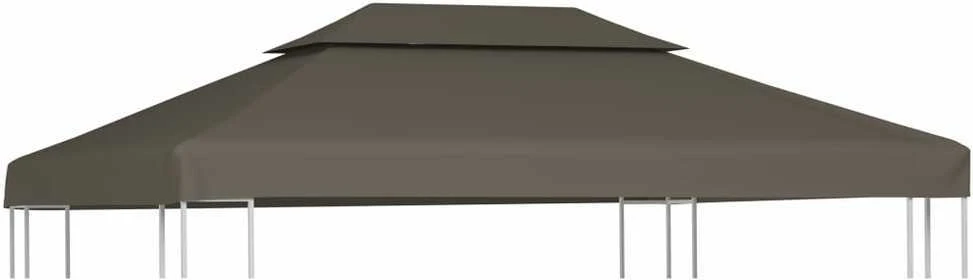 Pavėsinės uždangalas, taupe, 4x3m, 310 g/m²