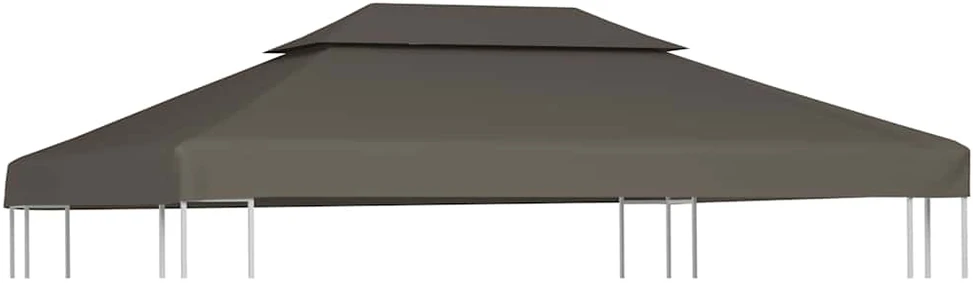 Pavėsinės uždangalas, taupe, 4x3m, 310 g/m²