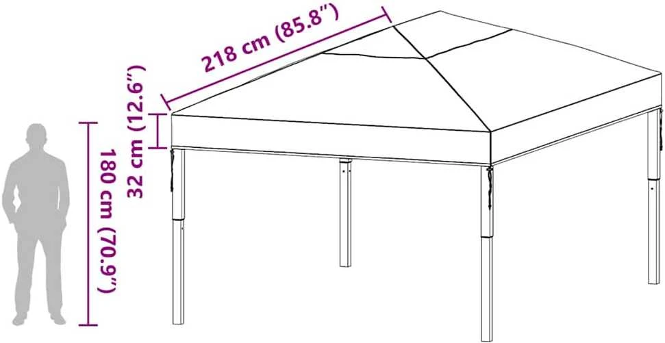 Paviliono dangos keitimas 400 x 300 x 32 cm Skaidrus PVC