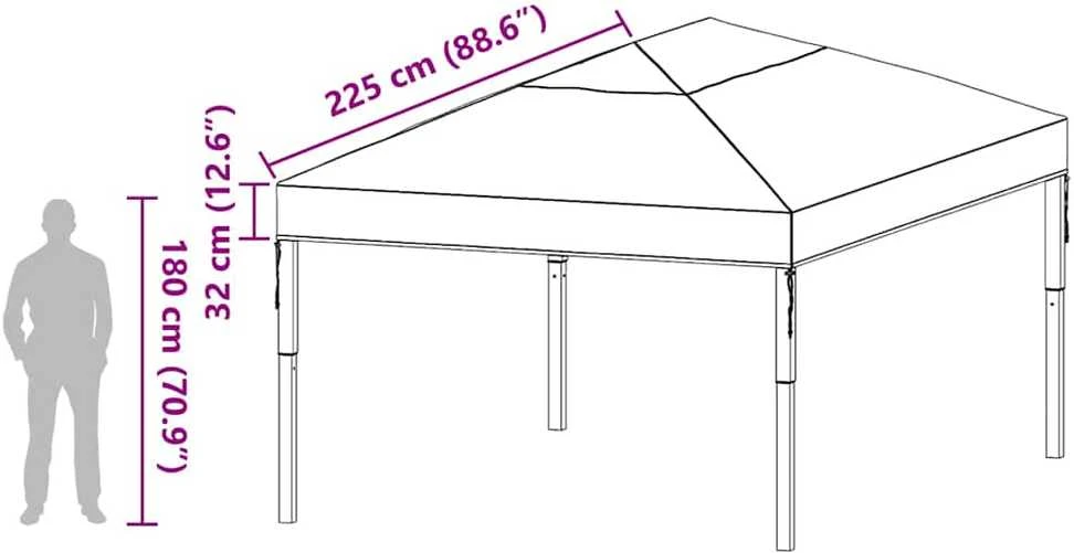 Paviliono dangos keitimas 400 x 300 x 32 cm Skaidrus PVC
