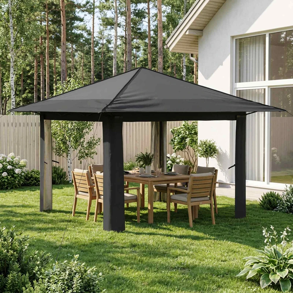 Paviljonas be šoninės sienos 3,3 x 3,3 m