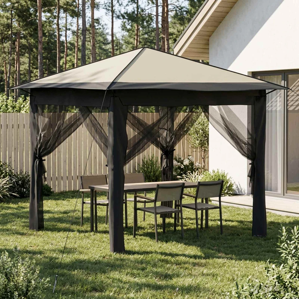Paviljonas su 4 šoninėmis sienomis 2,6 x 2,6 m
