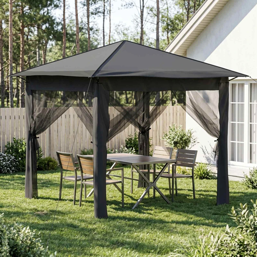 Paviljonas su 4 šoninėmis sienomis 2,6 x 2,6 m