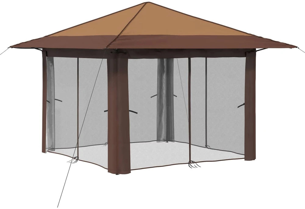 Paviljonas su 4 šoninėmis sienomis 3,3 x 3,3 m Bežinis ir Rudas