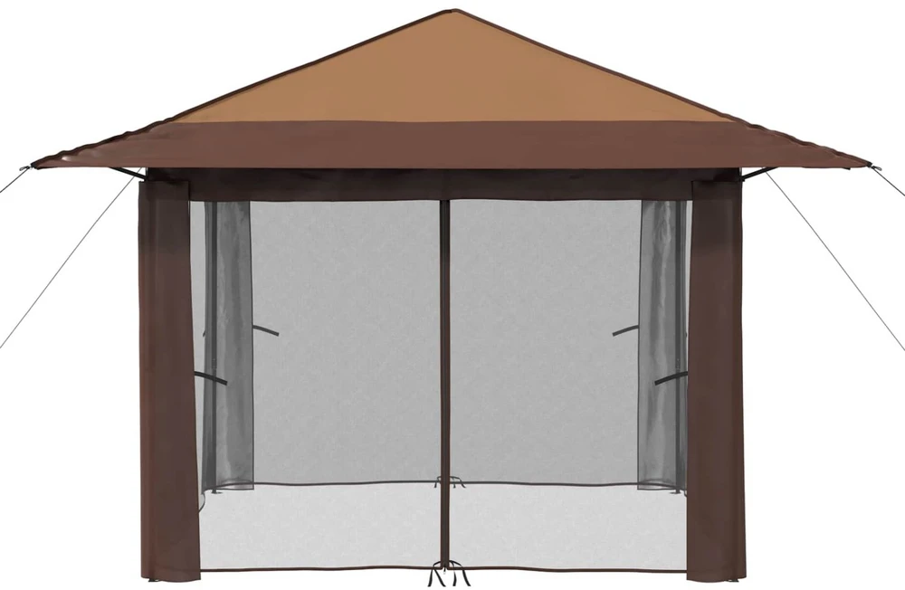 Paviljonas su 4 šoninėmis sienomis 3,3 x 3,3 m Bežinis ir Rudas