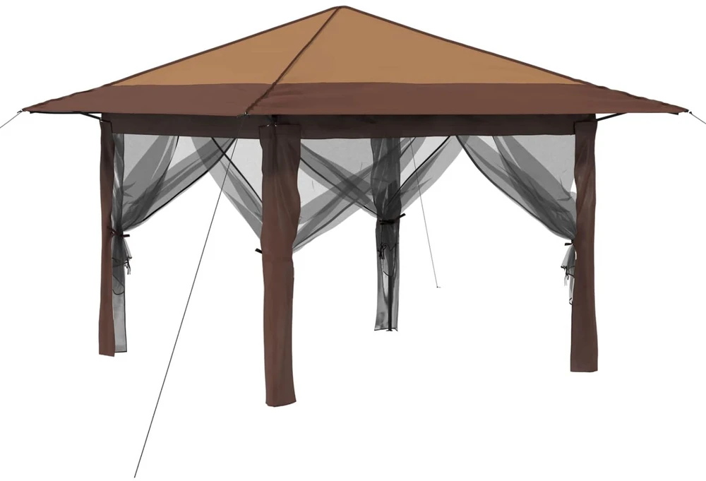 Paviljonas su 4 šoninėmis sienomis 3,3 x 3,3 m Bežinis ir Rudas