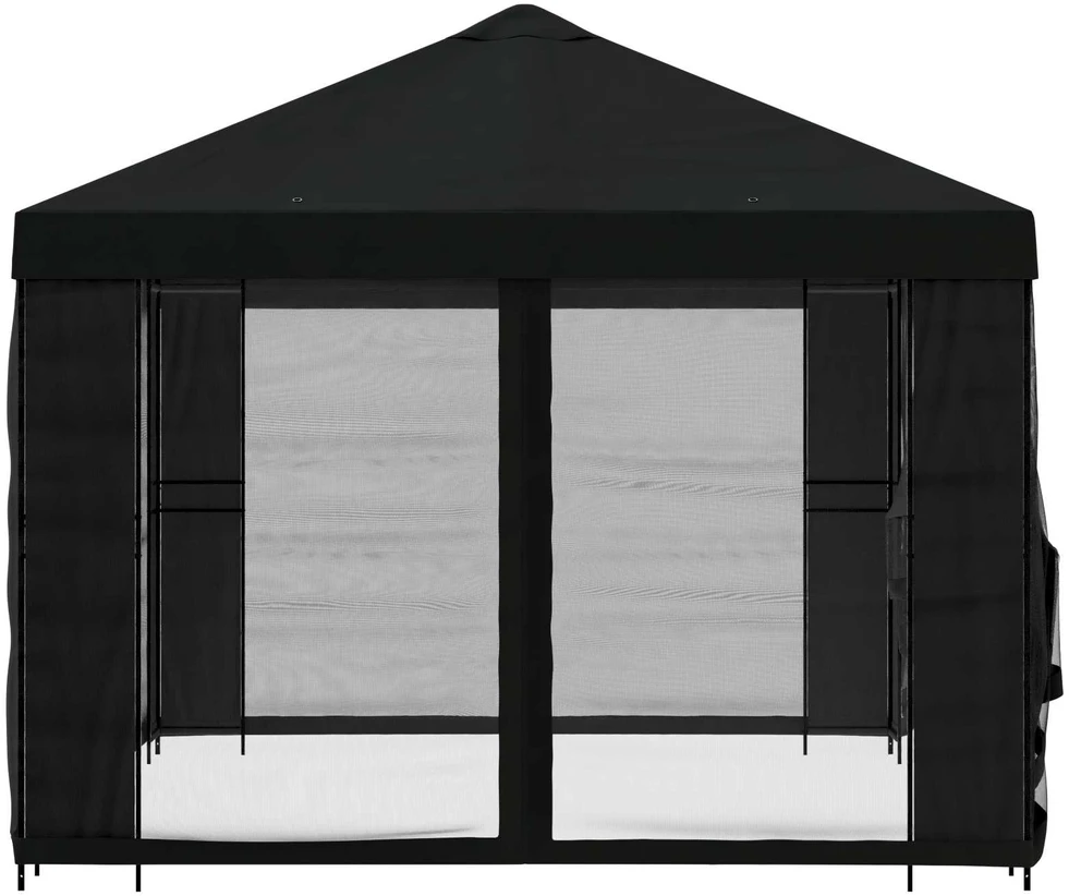 Paviljonas su šoninėmis sienelėmis 4 × 3 m Juoda
