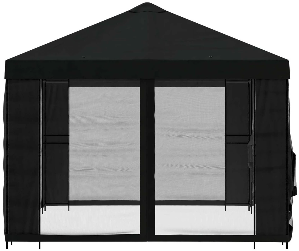 Paviljonas su šoninėmis sienelėmis 4 × 3 m Juoda