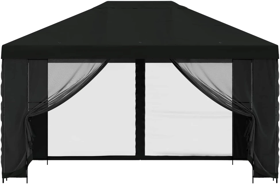 Paviljonas su šoninėmis sienelėmis 4 × 3 m Juoda