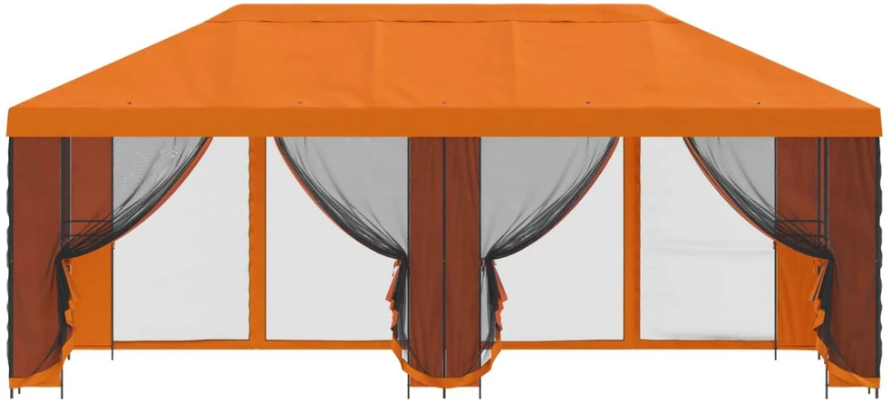 Sodo pavėsinė su šoninėmis sienelėmis 6 x 3 m Oranžinė