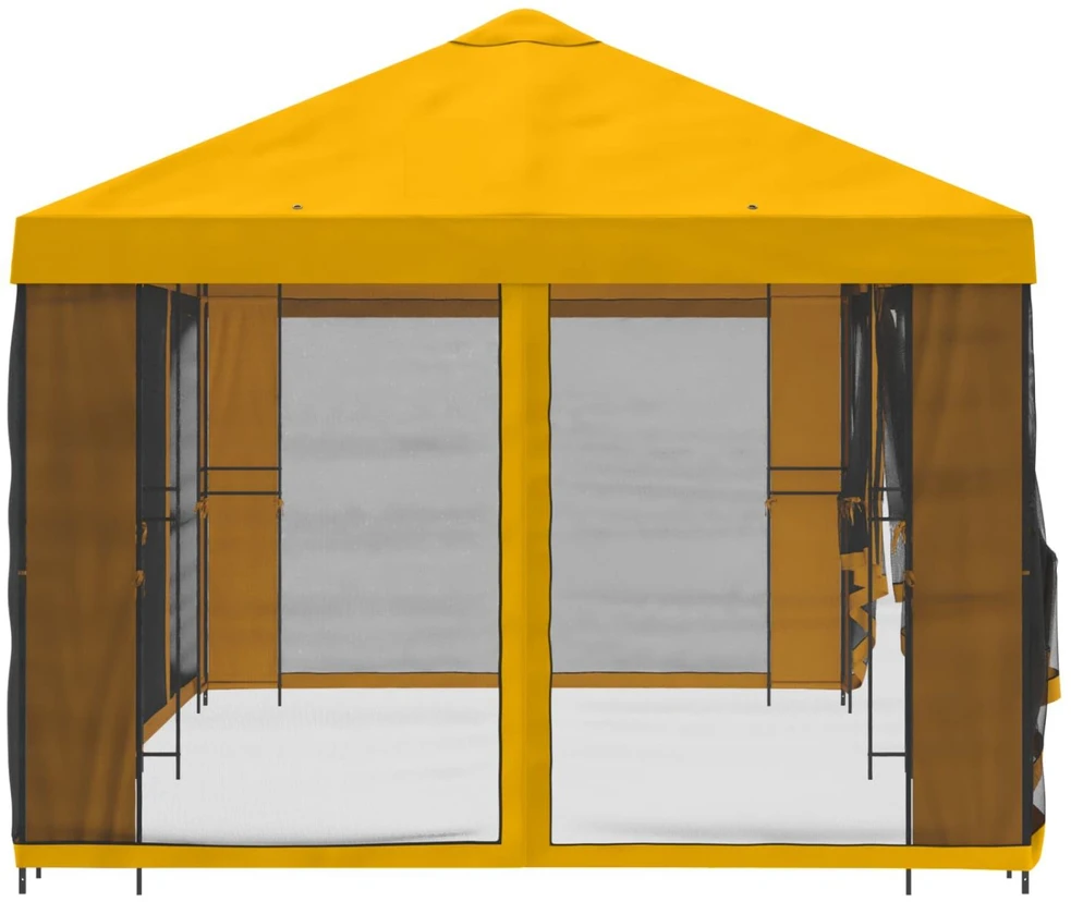 Sodo pavėsinė su šoninėmis sienelėmis 6 x 3 m Geltona