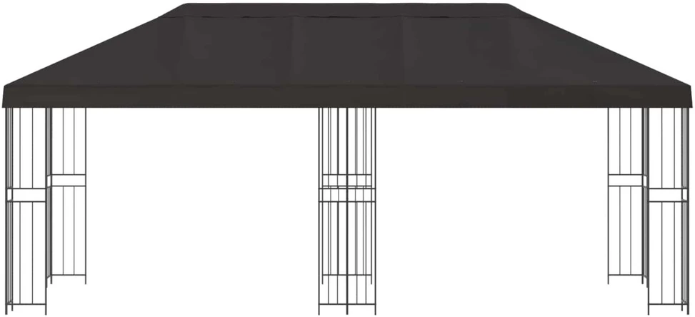 Sodo Paviljonas 6 x 3 m Antracito Poliesteris ir plienas