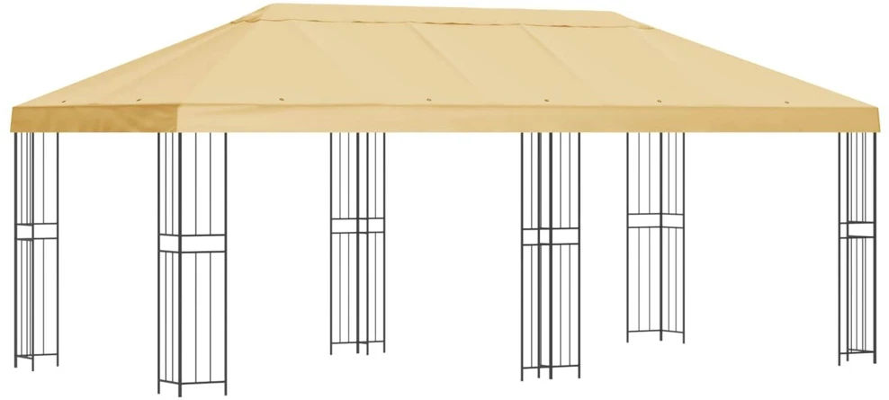 Sodo Paviljonas 6 x 3 m Kreminė Poliesteris ir plienas 190 gsm