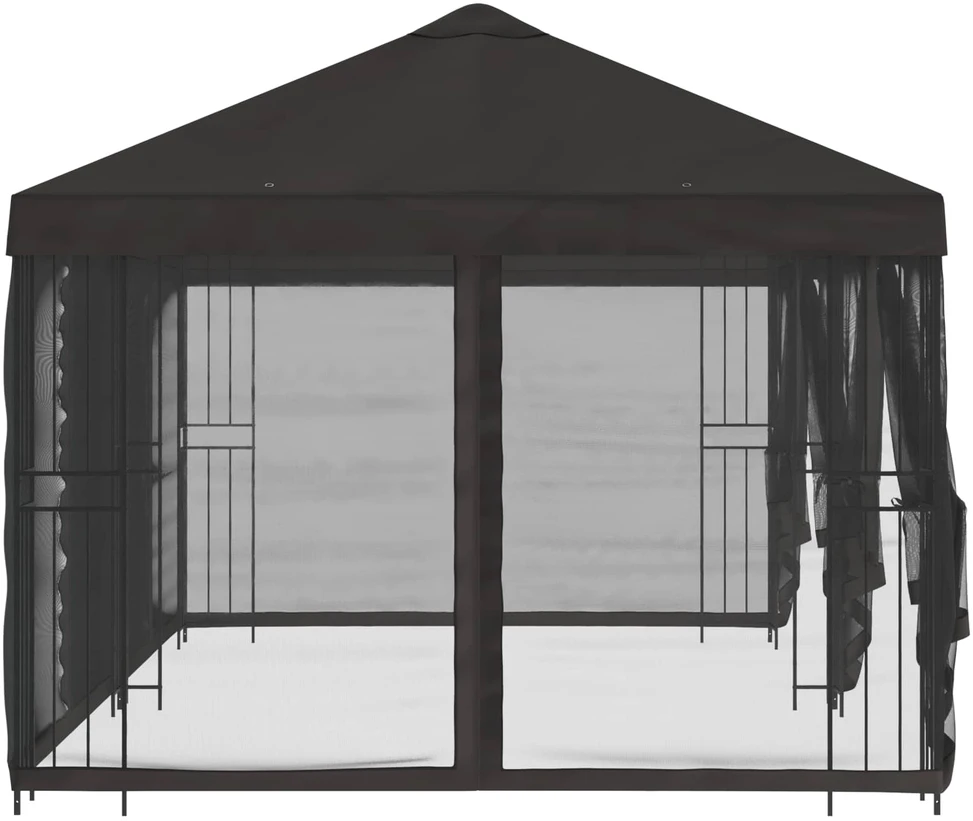 Paviljonas su šoninėmis sienelėmis 6 x 3 m Antracito