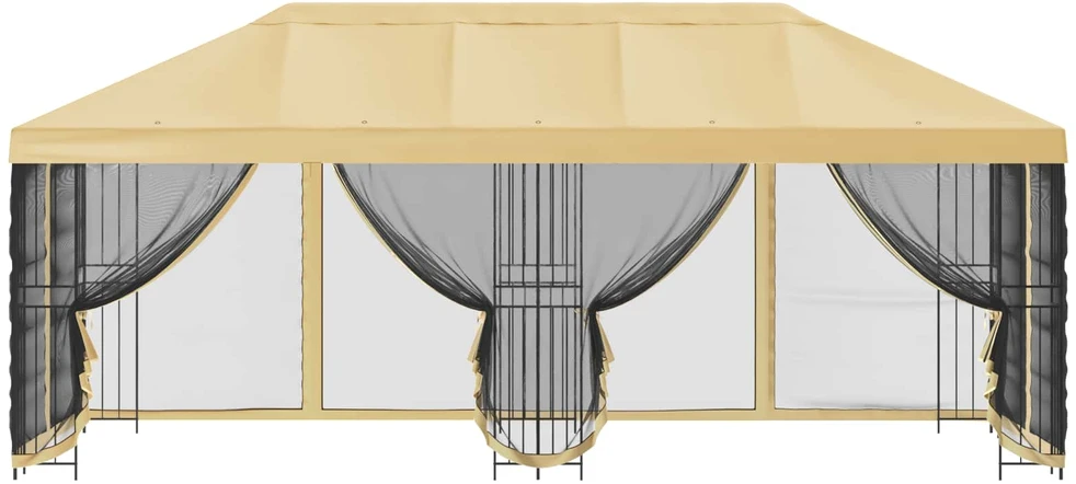 Paviljonas su šoninėmis sienelėmis 6 x 3 m Kreminė