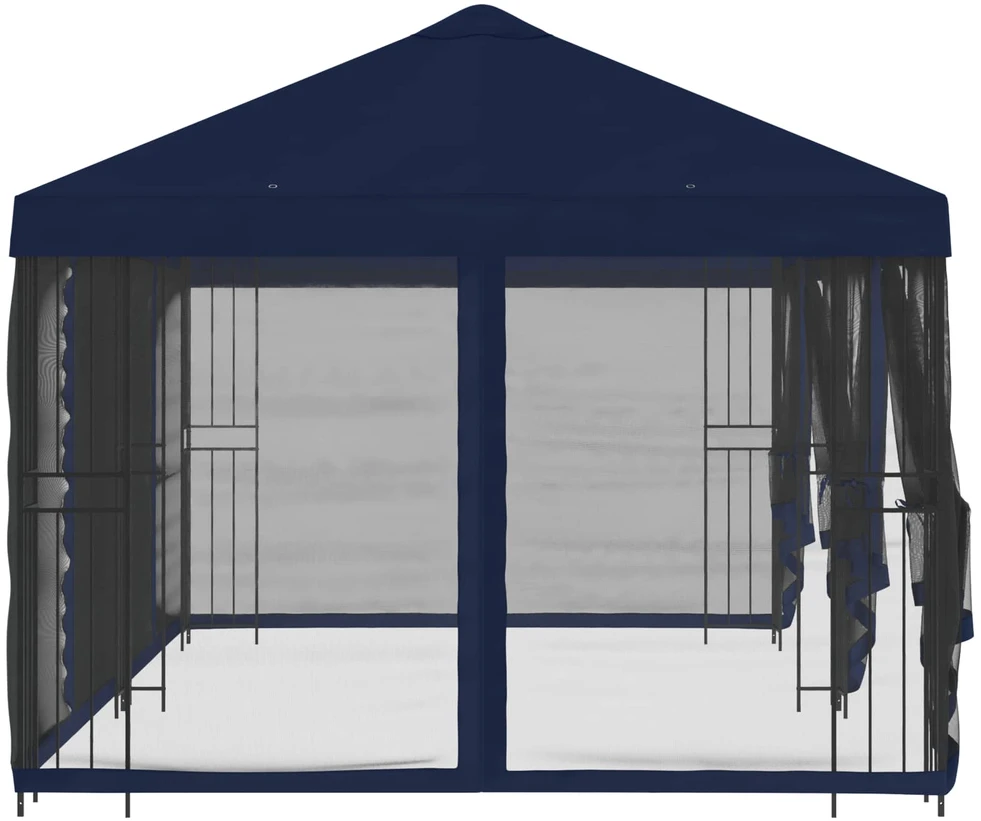Paviljonas su šoninėmis sienelėmis 6 x 3 m Mėlyna