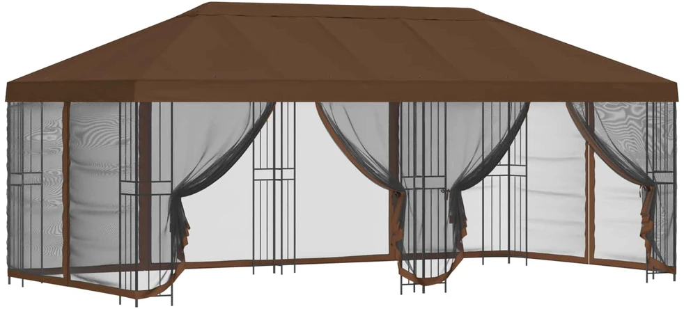 Paviljonas su šoninėmis sienelėmis 6 x 3 m Ruda
