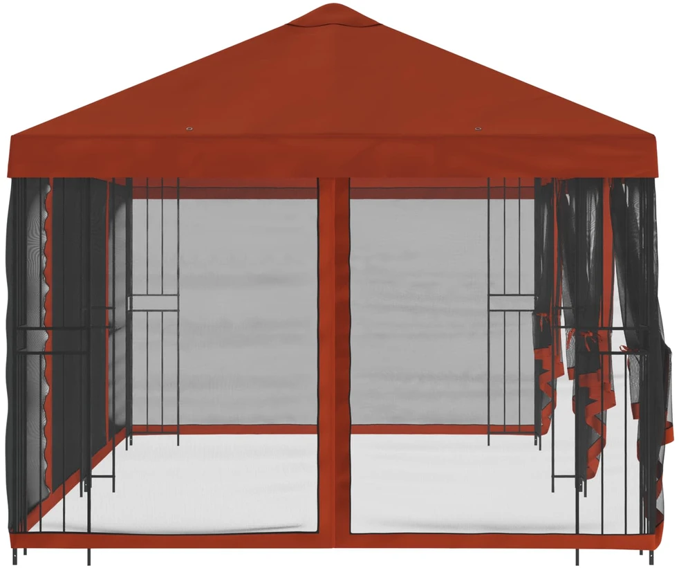 Paviljonas su šoninėmis sienelėmis 6 x 3 m Terakotos