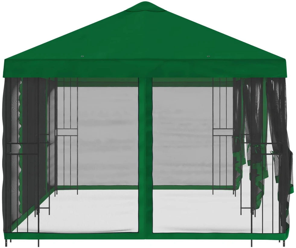 Paviljonas su šoninėmis sienelėmis 6 x 3 m Žalia