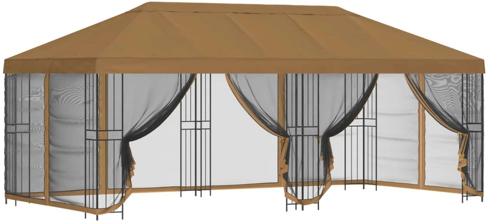 Paviljonas su šoninėmis sienelėmis 6 x 3 m Smėlio