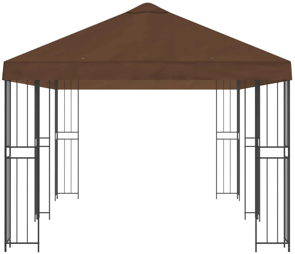 Sodo Paviljonas 6 x 3 m Ruda Poliesteris ir plienas 190 gsm