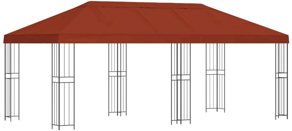Sodo Paviljonas 6 x 3 m Terakotos Poliesteris ir plienas