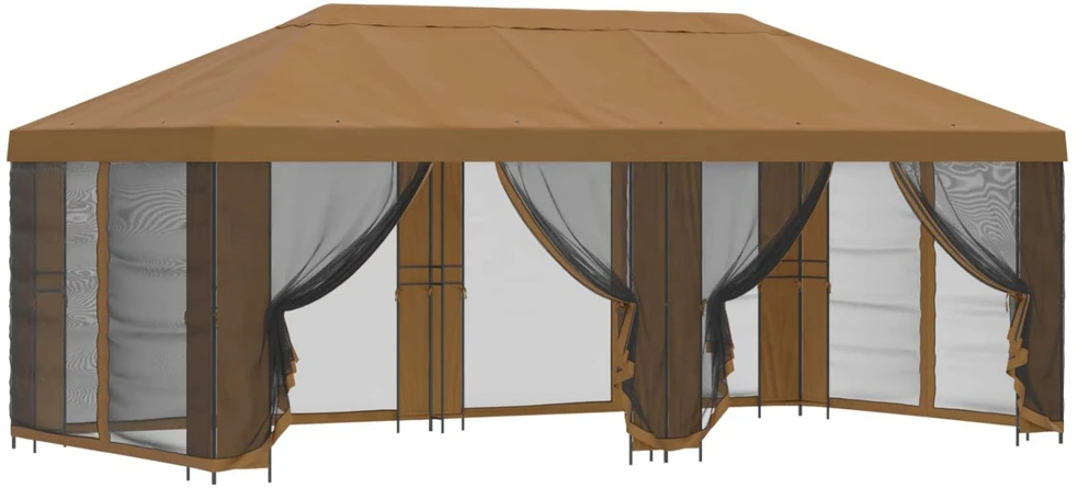 Sodo pavėsinė su šoninėmis sienelėmis 6 x 3 m Smėlio