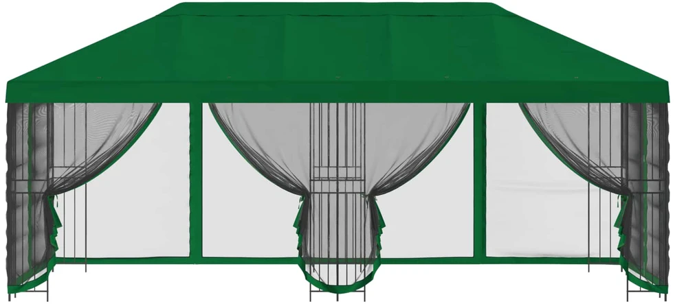 Paviljonas su šoninėmis sienelėmis 6 x 3 m Žalia