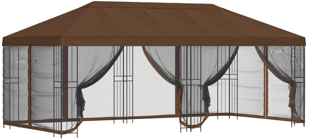 Paviljonas su šoninėmis sienelėmis 6 x 3 m Ruda