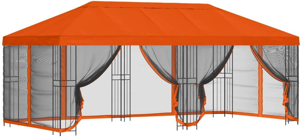 Paviljonas su šoninėmis sienelėmis 6 x 3 m Oranžinė