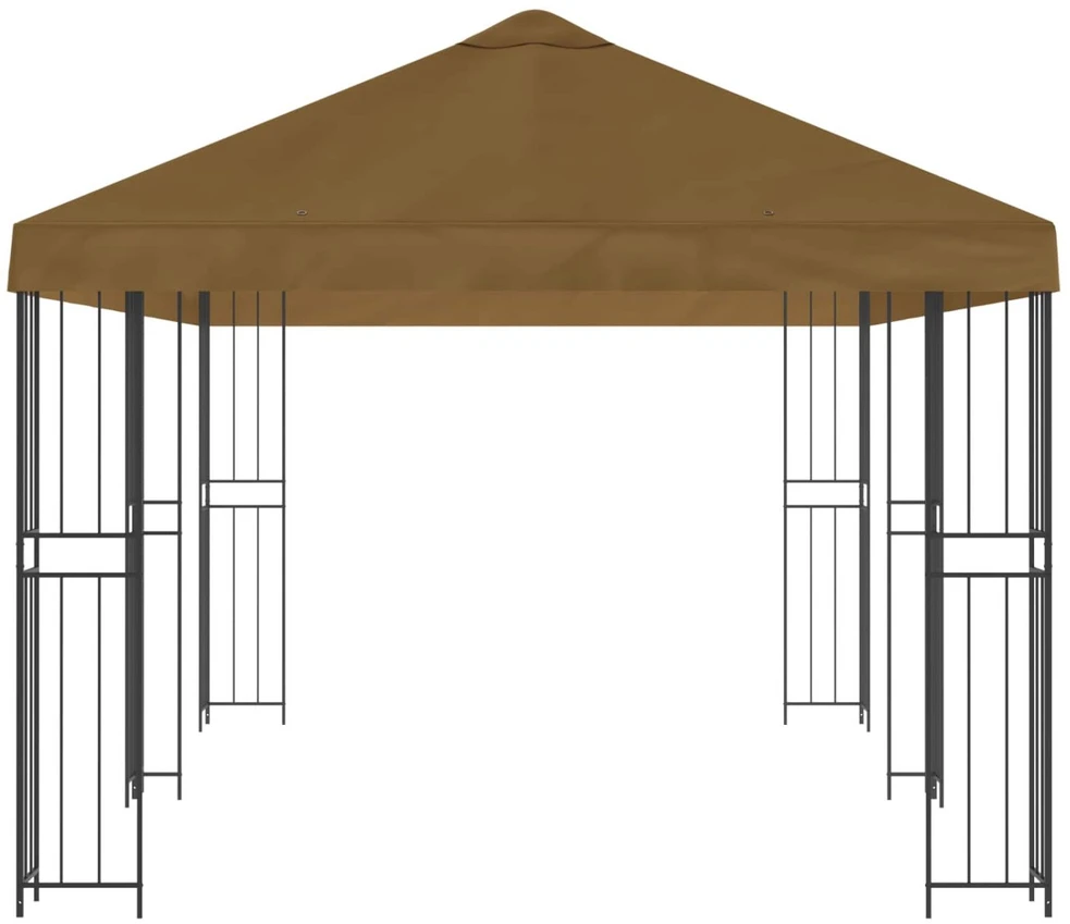 Sodo Paviljonas 6 x 3 m Taupe Poliesteris ir plienas 190 gsm
