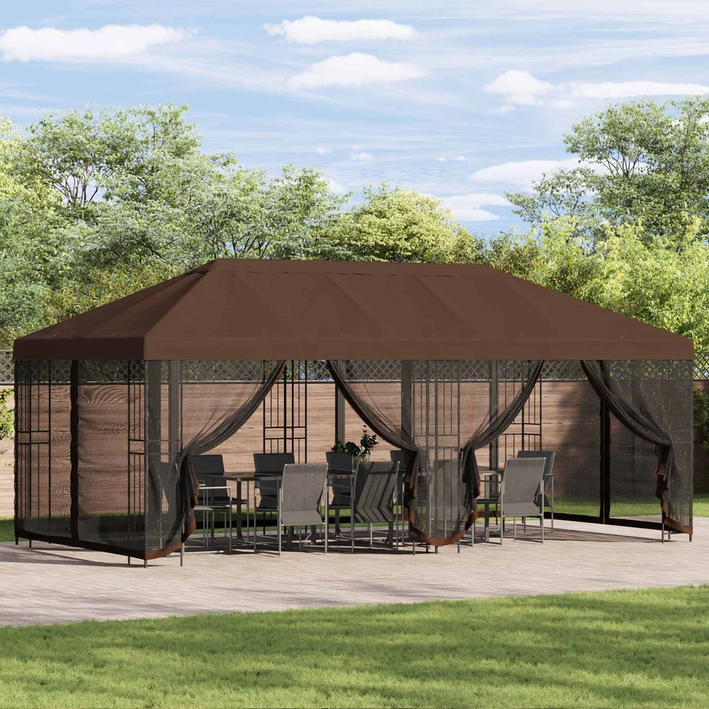 Paviljonas su šoninėmis sienelėmis 6 x 3 m Ruda