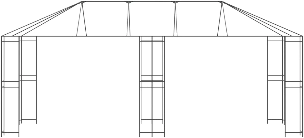 Paviljono rėmas be paviljono audinio 6 x 3 m Juoda Plienas