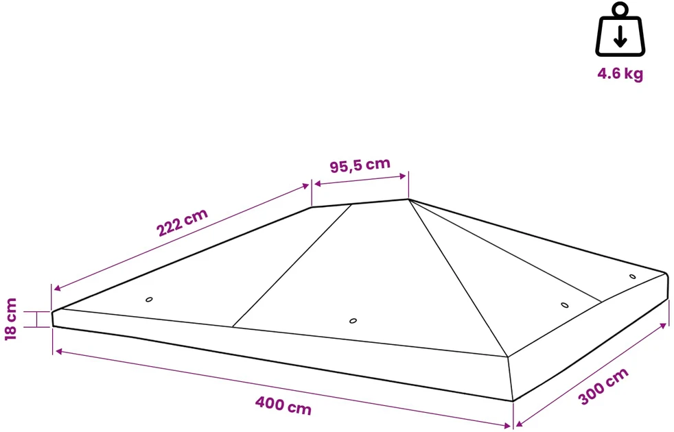 Paviljono uždanga 300 x 400 cm Mėlyna