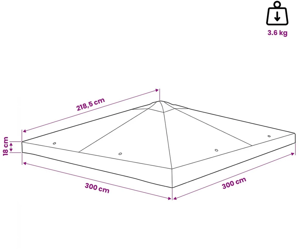 Paviljono uždanga 300 x 300 cm Taupe Poliesteris ir plienas
