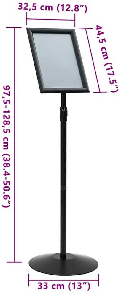 Pedestalo plakato stovas Sidabro a3 PVC ir Plienas