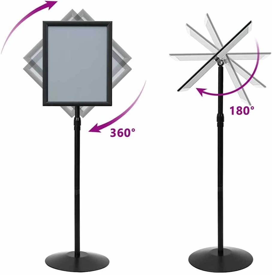 Pedestalo plakato stovas Sidabro a3 PVC ir Plienas