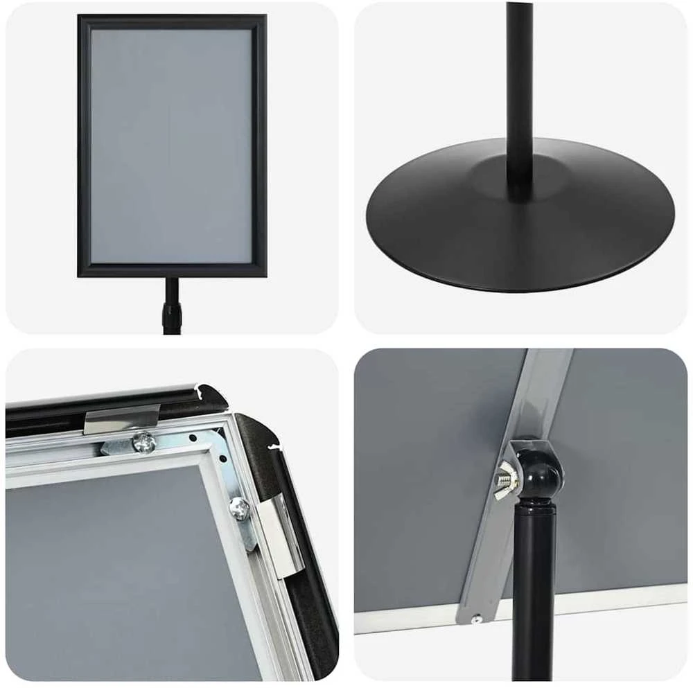 Pedestalo plakato stovas Sidabro a3 PVC ir Plienas