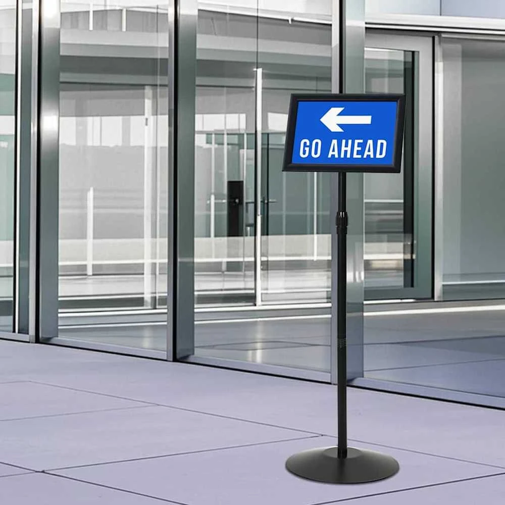 Pedestalo plakato stovas Sidabro a4 PVC ir Plienas