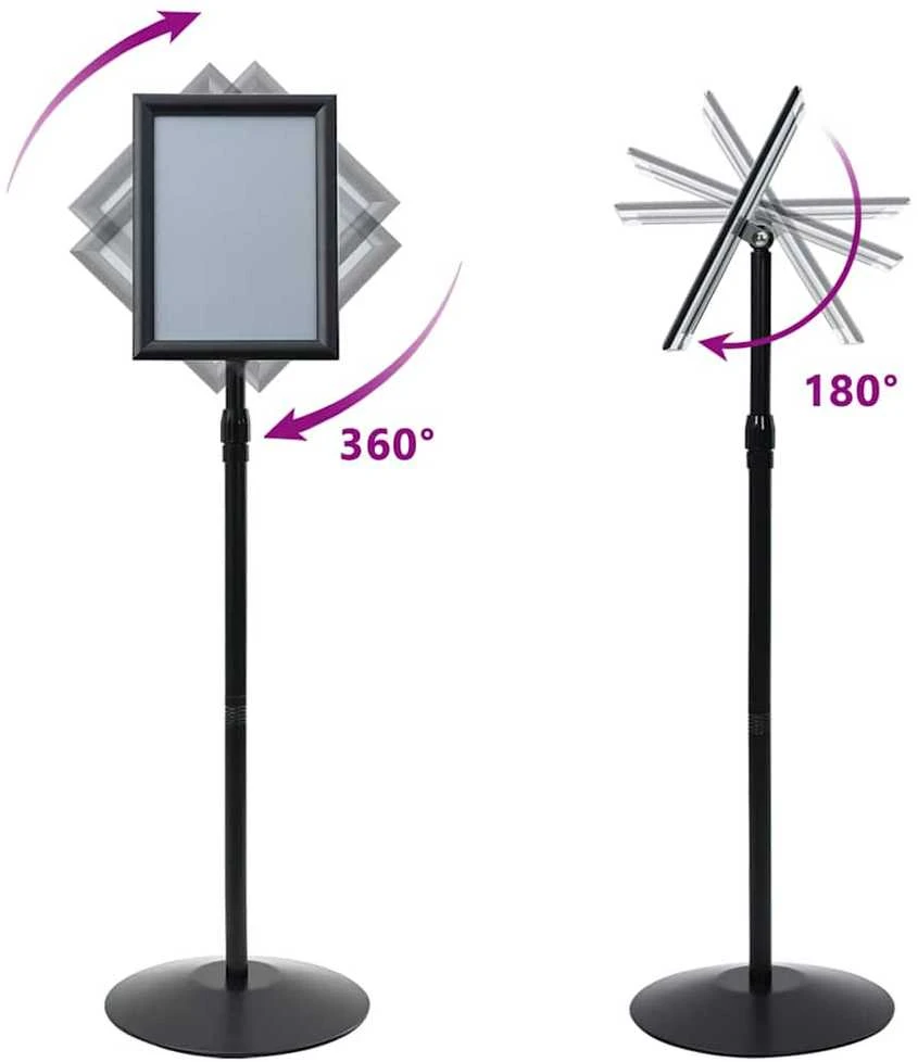 Pedestalo plakato stovas Sidabro a4 PVC ir Plienas
