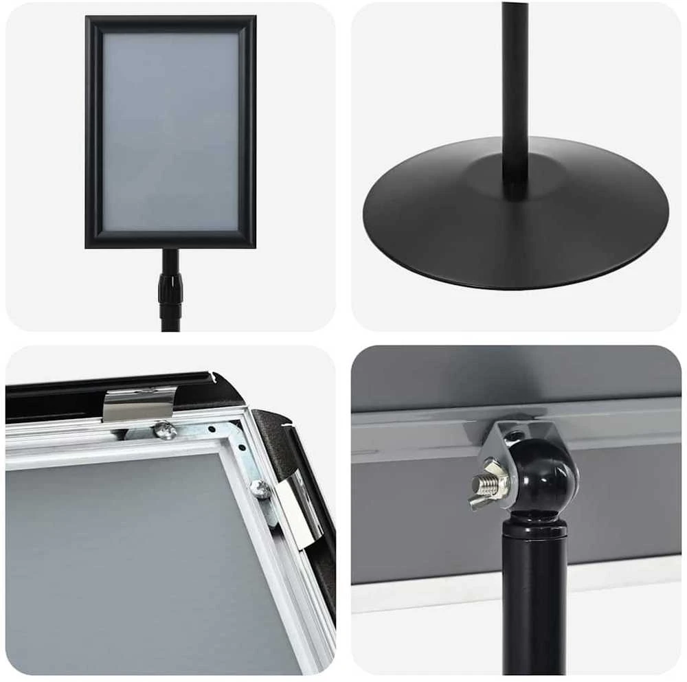 Pedestalo plakato stovas Sidabro a4 PVC ir Plienas