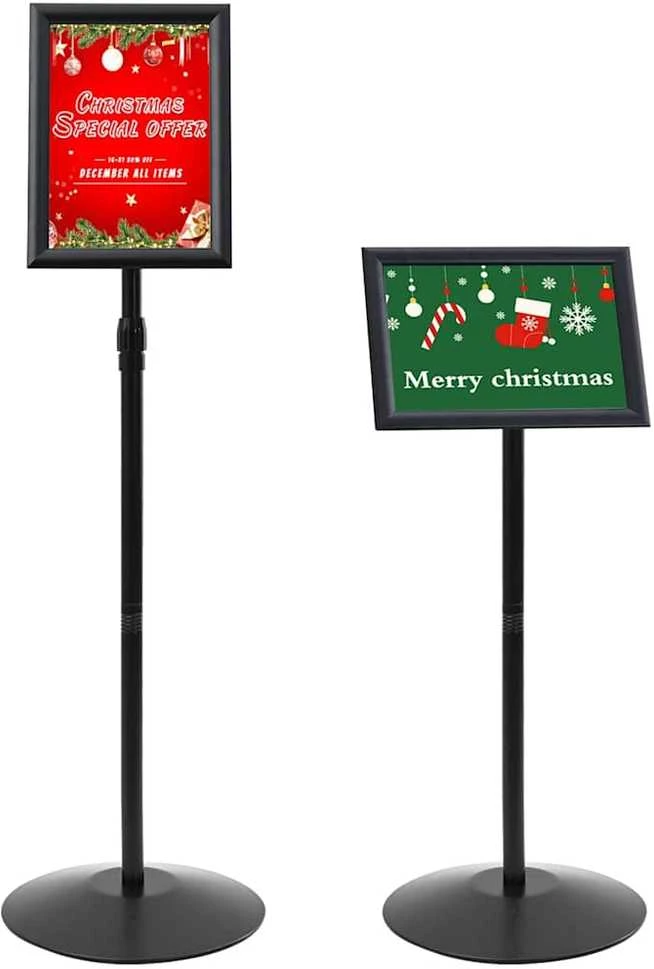 Pedestalo plakato stovas Sidabro a4 PVC ir Plienas