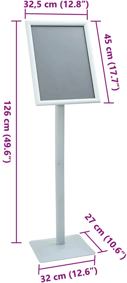 Pedestalo plakato stovas 32,5 x 27 x 126 cm Greižinis geležis