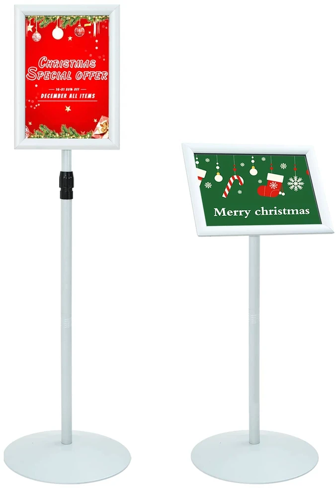Pedestalo plakato stovas Sidabro 33 x 33 x 123 cm