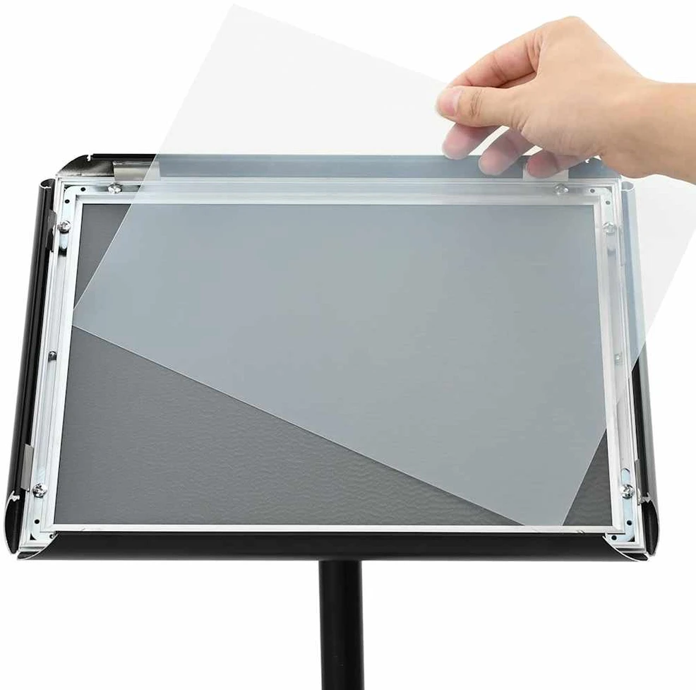 Pedestalo plakato stovas Sidabro a4 PVC ir Plienas