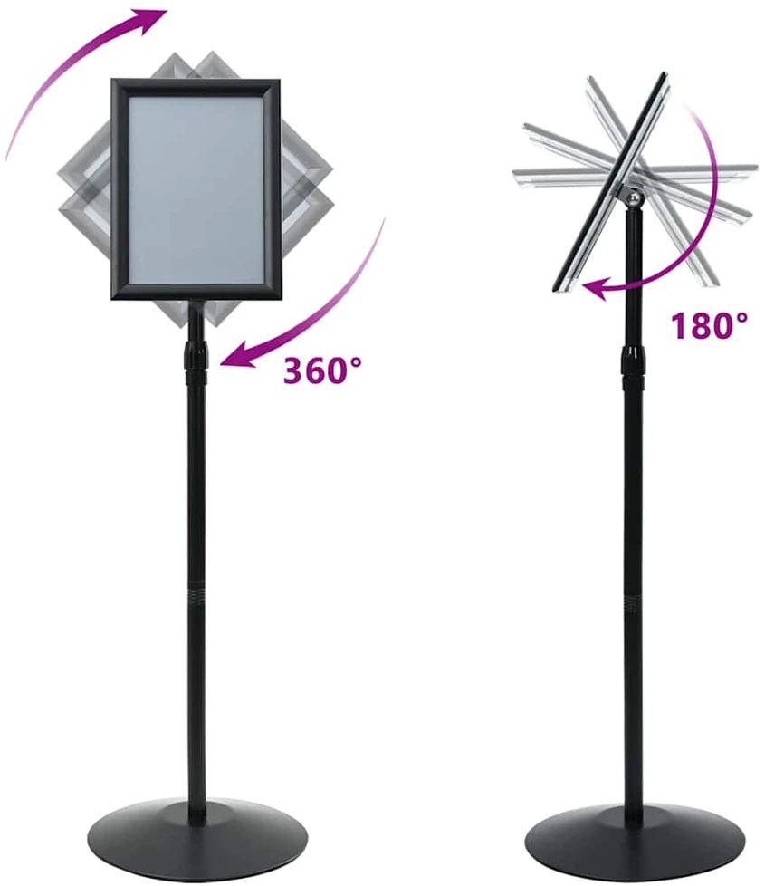 Pedestalo plakato stovas Sidabro a4 PVC ir Plienas